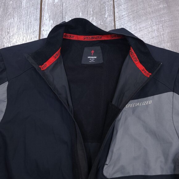 Specialized Mens Windbreaker Jacket Small Black Vented Lightweight Full Zip - Picture 5 of 7